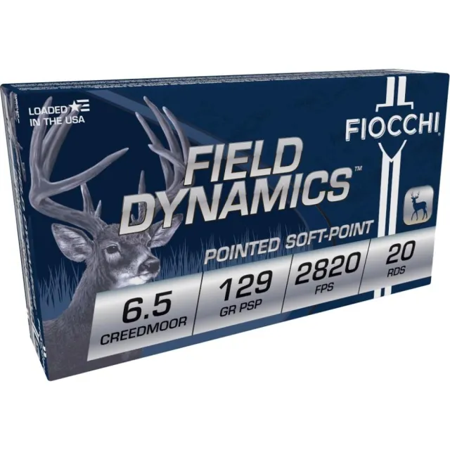 Fiocchi 65CMB Field Dynamics 6.5Creedmoor 129gr Pointed Soft Point 20... - View 2
