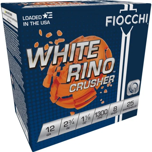 Fiocchi 12WRCRS8 Exacta Target White Rino Crusher 12Gauge 2.75" 1 1-8oz ... - View 2
