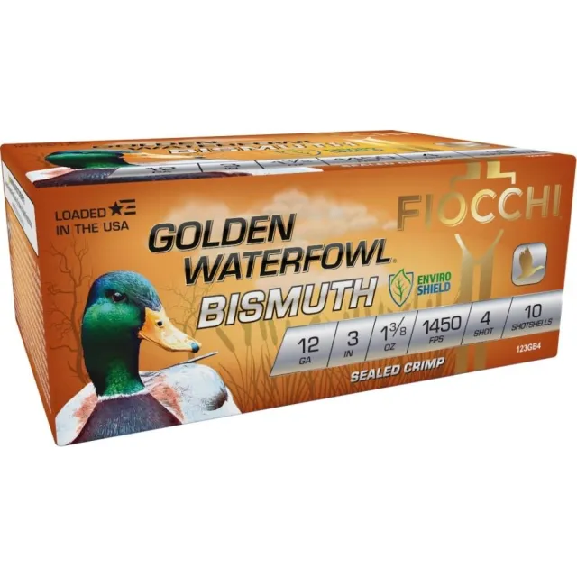 Fiocchi 123GB4 Golden Waterfowl 12 Gauge 3 in Bismuth 1 3/8 oz 4 Shot - View 2