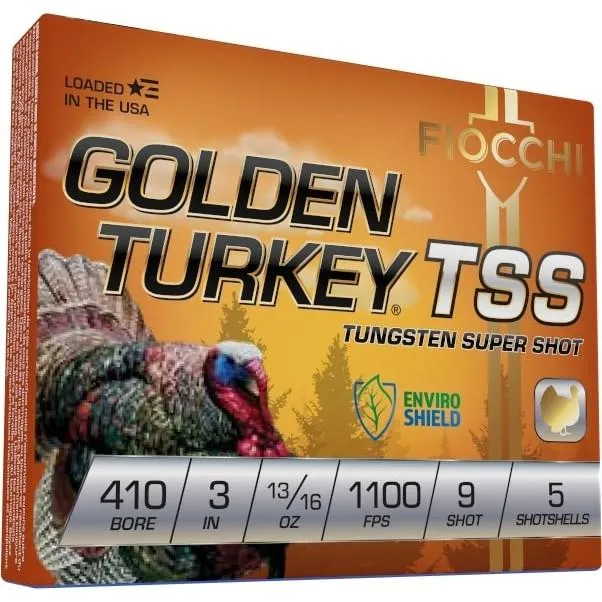 Fiocchi Golden Turkey TSS #9 410 Bore 3" 0.8125oz 1100fps 5rd Ammo 410TSS9 - View 2