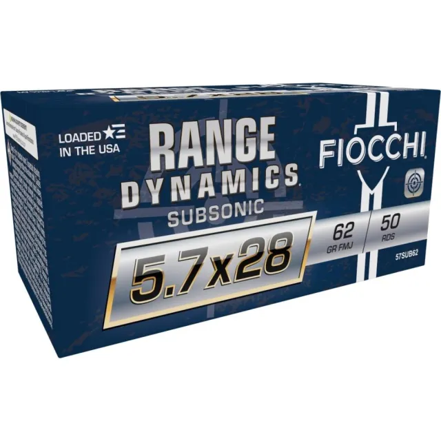 Fiocchi 57SUB62 5.7x28mm 62Gr FMJ Subsonic Ammo 50 Rounds - View 2