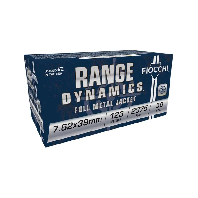 Fiocchi Range Dynamics 7.62x39mm 123gr FMJ Ammo - 50 Rounds Box - View 2