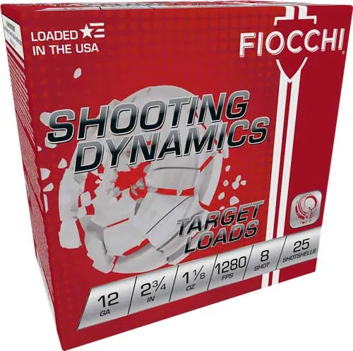 Fiocchi 12SDHV8 12ga 2-3/4" 1-1/8oz #8 Target Loads 1280FPS 250 Rounds - View 2