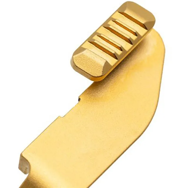 Tyrant CNC Hellcat Extended Slide Release Gold Stainless Steel - View 2