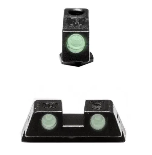 Glock G42 & G43 Steel Night Sights: 6.1MM Green Dot, Rear Position - View 2