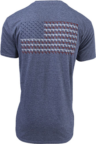 Glock American Flag Heather Navy Medium Shirt - View 2