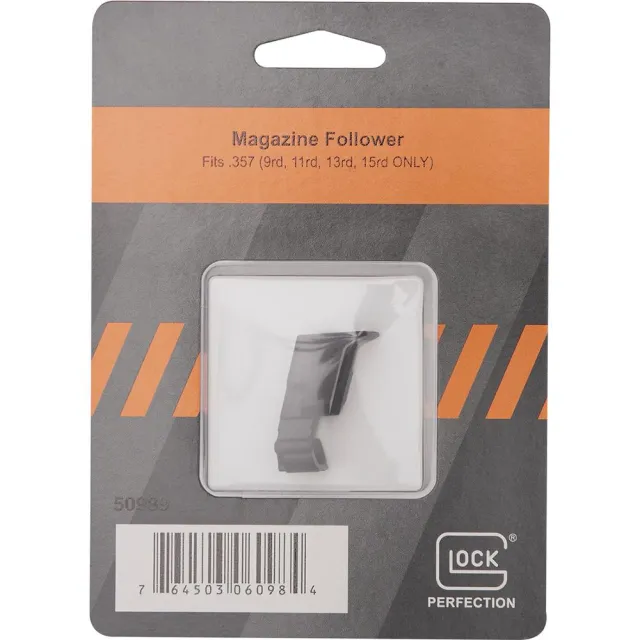 Glock Factory Magazine Follower .357 Mag 9rd/11rd/13rd/15rd ONLY Black Pkg - View 2