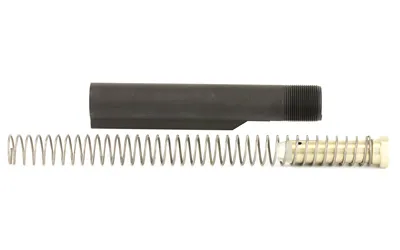 LBE Unlimited AR15 Black Mil Spec Buffer Tube Kit with Castle Nut and Lock Plate - View 2