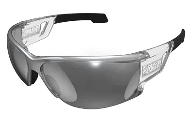 Mechanix Wear Type-N Safety Glasses Black Frame with Silver Lens - View 2