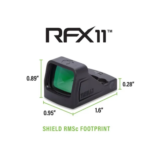 Viridian 9810126 RFX Custom Black 3 MOA Red Dot for Walther PDP/WMP - View 2