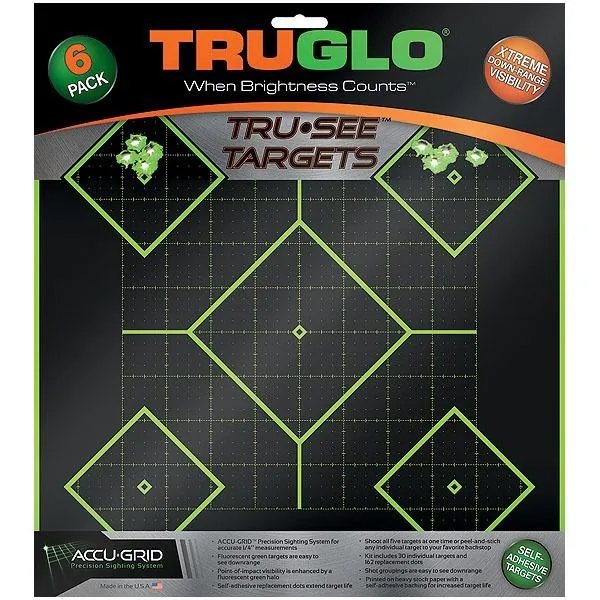 TruGlo Tru-See Splatter Target 12x18 5-Diamond 6-Pack 12" X 18" - View 2