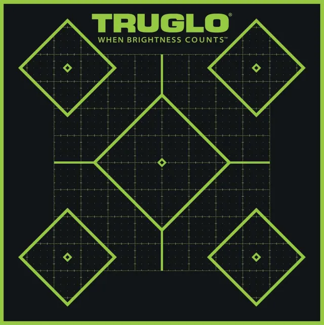 TruGlo TG14A12 Tru-See 5-Diamond Self-Adhesive Targets 12"x12" 12-Pack - View 2
