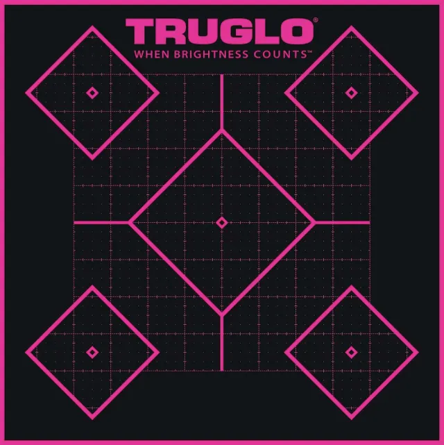 TruGlo Tru-See Handgun Target Self-Adhesive Black/Pink 12x18 6 Pack - View 2