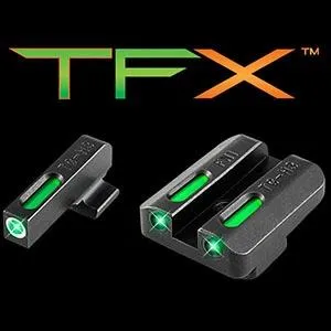 TruGlo TG13FN1A TFX Night Sights Green Tritium Fiber Optic Black Finish - View 2