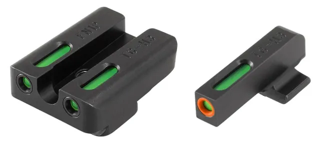 TruGlo TG13FN1PC TFX Pro Sights Black Green Tritium Fiber Optic FNH FNP-9 - View 2