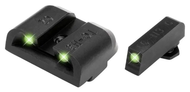 GSM Outdoors Tritium Pro Night Sights High White Front Green Rear Black - View 2