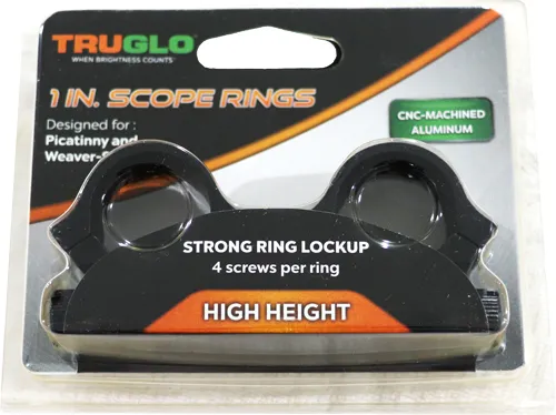 TruGlo TG8961B2 Quad Scope Rings High 1 In Matte Black Weaver/Picatinny - View 2