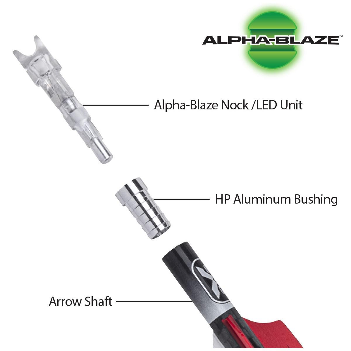TenPoint HEA7593 EVO-X 16" Lighted Carbon Arrows 3-Pack Alpha-Blaze Green - View 2