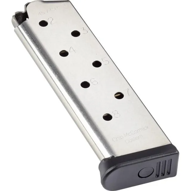 CMC M-RP-45FS8 Magazine, 45 ACP, 8 Rounds, Stainless Steel, 1911 Models - View 2