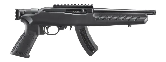 Ruger 22 Charger 22 LR 8 In Threaded 1/2x28 15+1 Satin Black Pic Rail - View 2