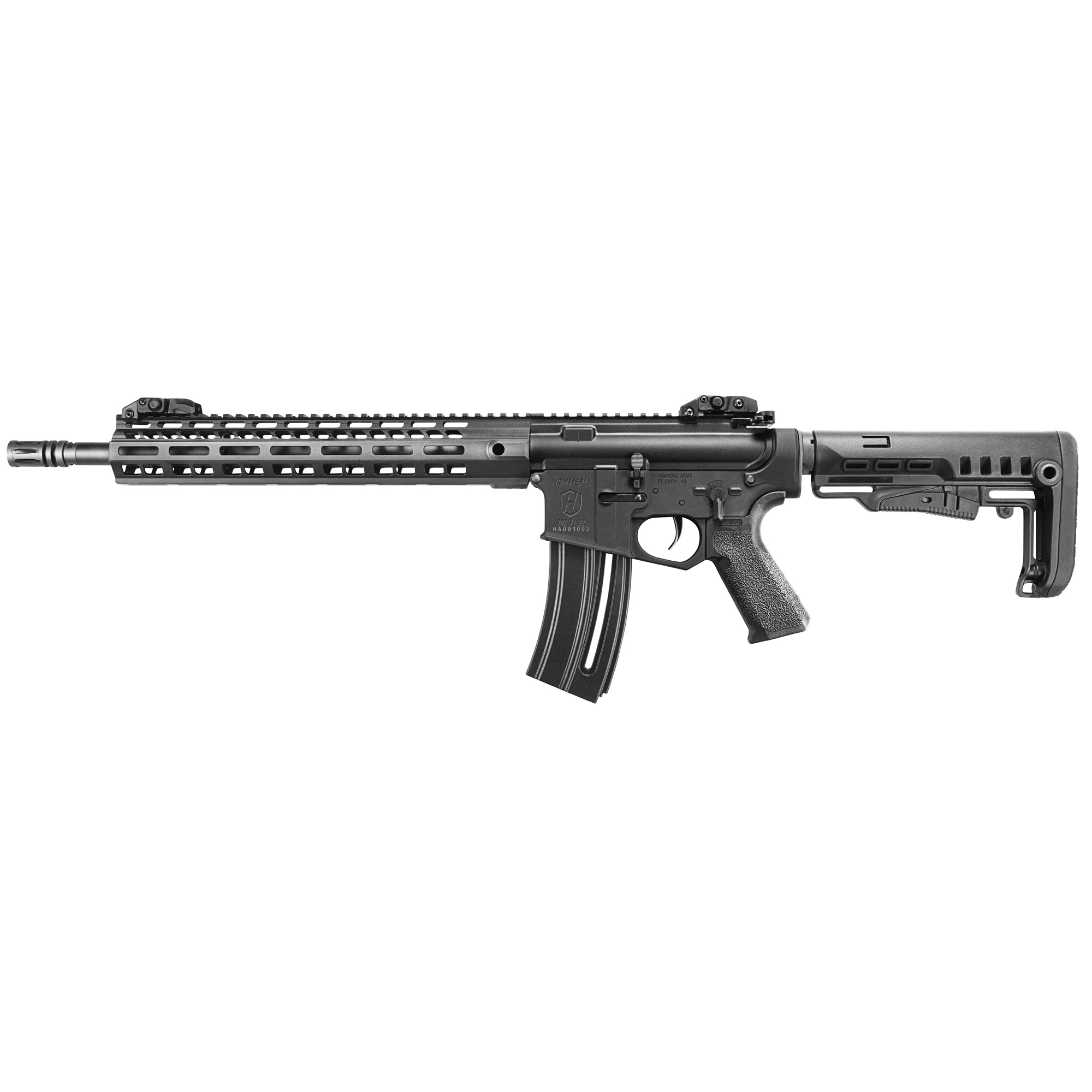 Buy Hammerli Arms Tac R1 22LR Semi-Automatic Rifle: Matte Black, 16.1" Barrel, 20+1 Capacity, M-LOK Handguard, Ambidextrous Safety, Adjustable Stock online